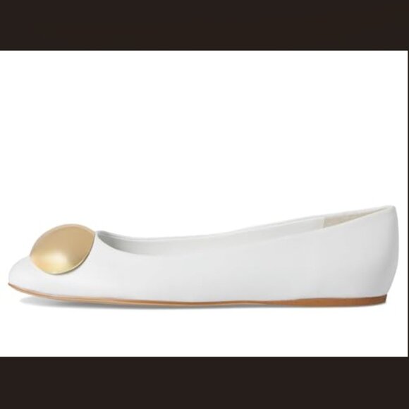 NEW FRANCO SARTO Leather Amaya Flats in white for women 1225 3m7 - Picture 5 of 10